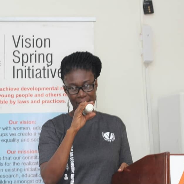Ngozi Nwosu-Juba, Project Director, VSI addressing participants 