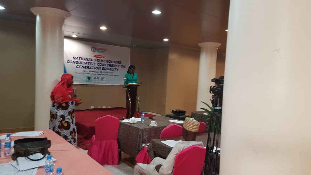 Oluwatobi Ayodele engaging with representative of the Honorable Minister of Environment. 